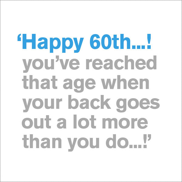 Age 60 Birthday Cards
